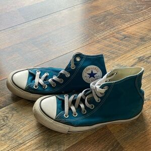 Converse Blue and White High-Top Sneakers